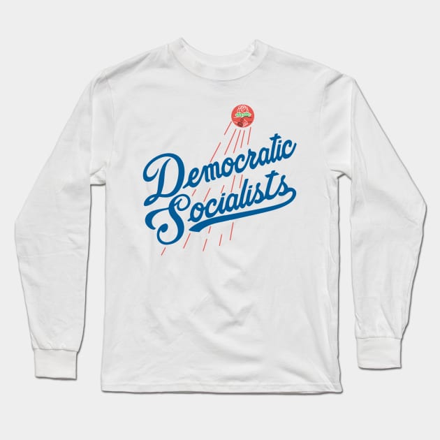 Democratic Socialists Baseball Style White Long Sleeve T-Shirt by radsquare